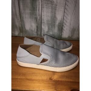 OluKai Shoes Womens 9 Pehuea Slip-Ons Gray Mesh 20271-PVPV Lightweight Beach